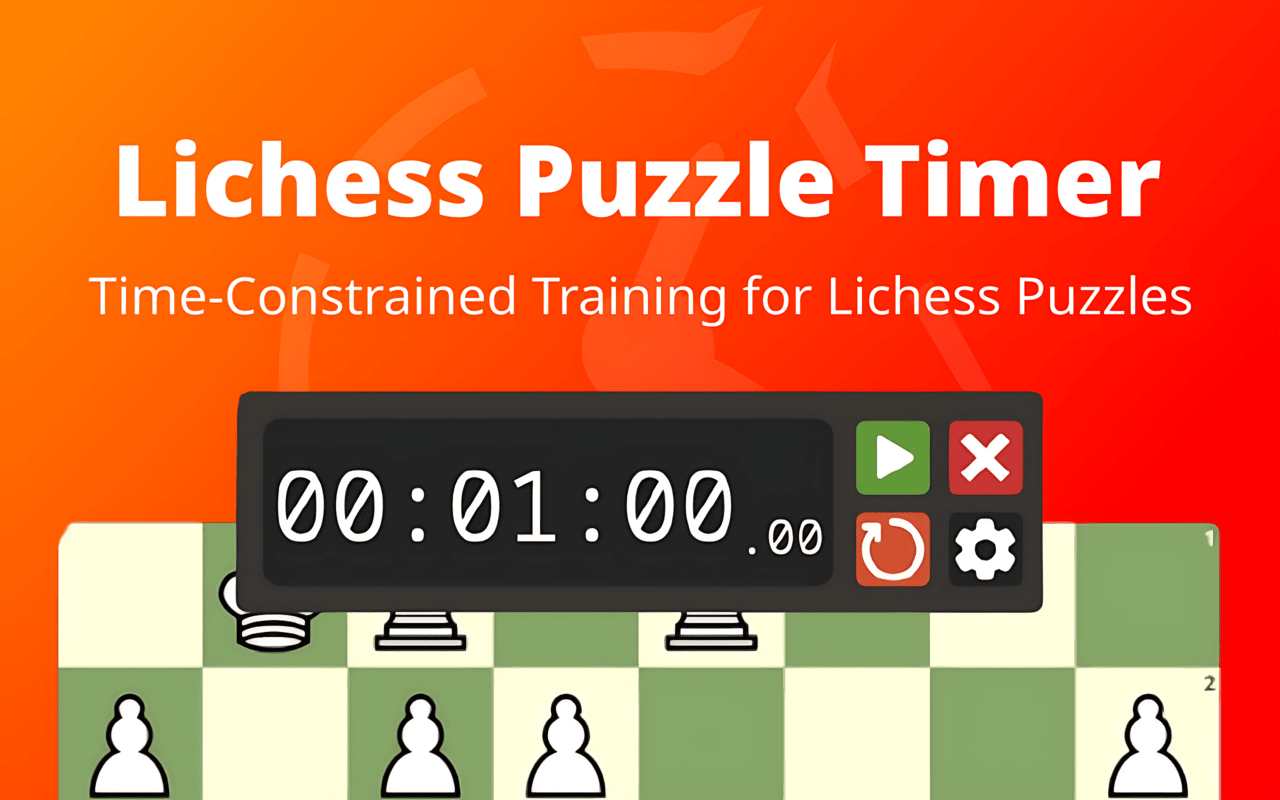 Lichess Puzzle Timer Browser Extension Screenshot 0